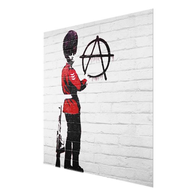 Tableaux en verre magnétique Anarchist Soldier - Brandalised ft. Graffiti by Banksy