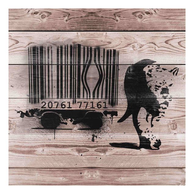 Tableaux en verre magnétique Barcode Leopard - Brandalised ft. Graffiti by Banksy