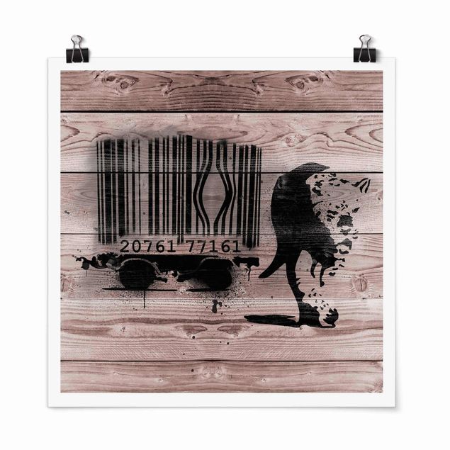 Tableau décoration Barcode Leopard - Brandalised ft. Graffiti by Banksy