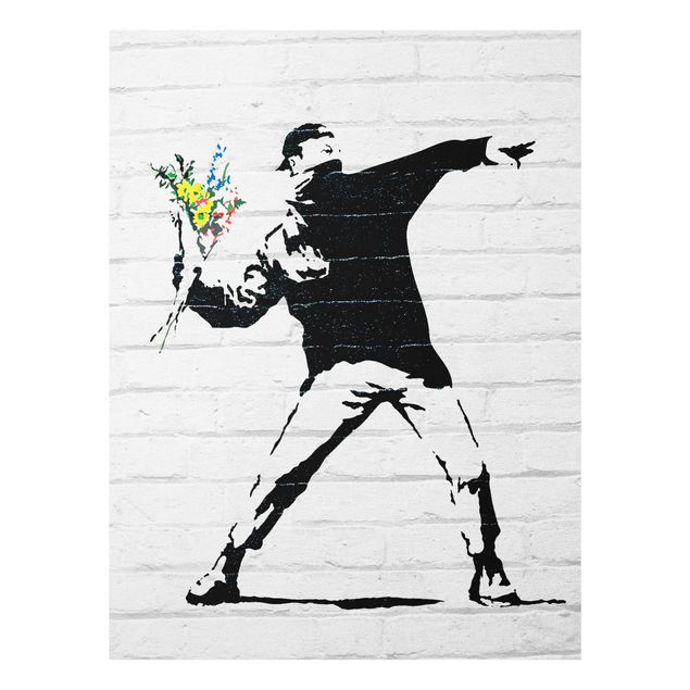 Tableau décoration Flower Thrower - Brandalised ft. Graffiti by Banksy