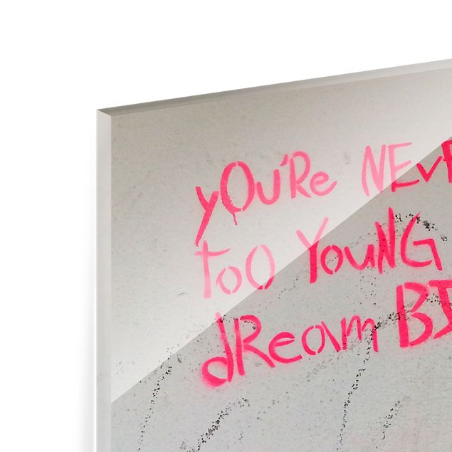 Tableau en verre - Dream Big - Brandalised ft. Graffiti by Banksy