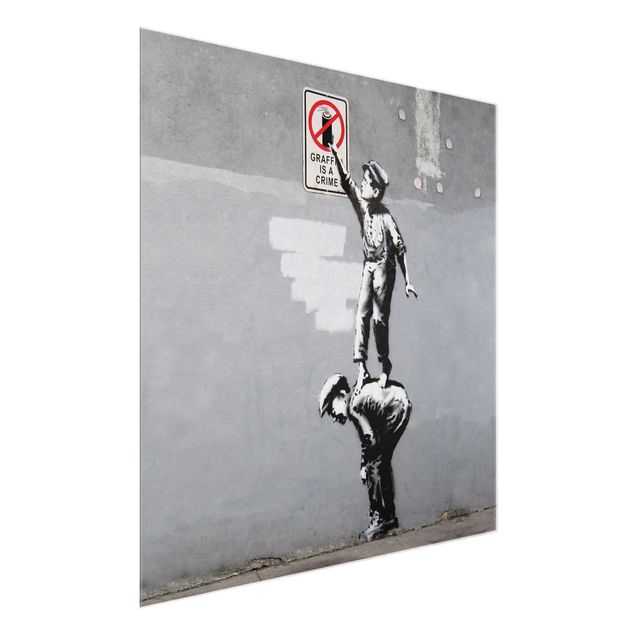 Tableaux noir et blanc Graffiti Is A Crime - Brandalised ft. Graffiti by Banksy