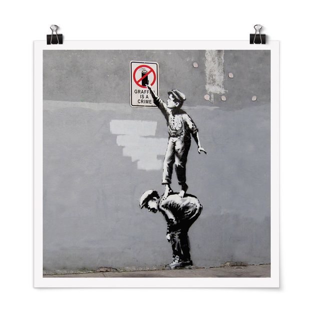 Tableaux noir et blanc Graffiti Is A Crime - Brandalised ft. Graffiti by Banksy