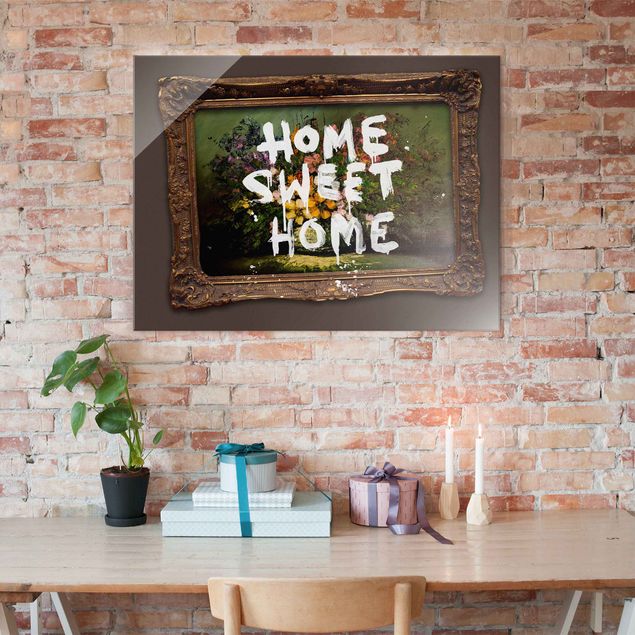 Tableaux multicolore Home Sweet Home - Brandalised ft. Graffiti by Banksy