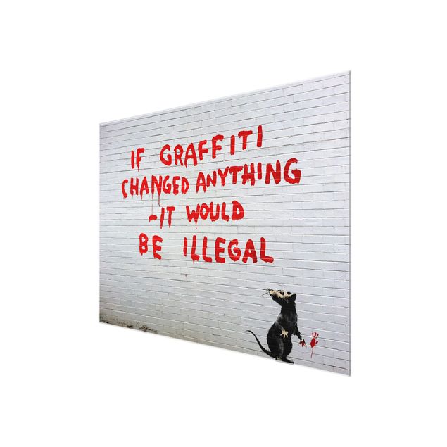 Tableaux en verre magnétique If Graffiti Changed Anything - Brandalised ft. Graffiti by Banksy