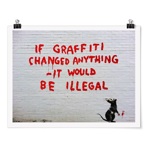 Tableaux noir et blanc If Graffiti Changed Anything - Brandalised ft. Graffiti by Banksy