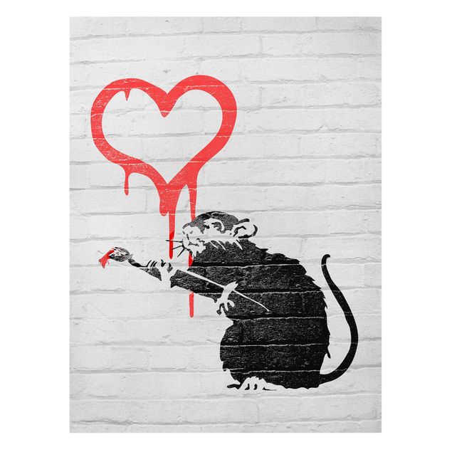 Tableaux Love Rat - Brandalised ft. Graffiti by Banksy