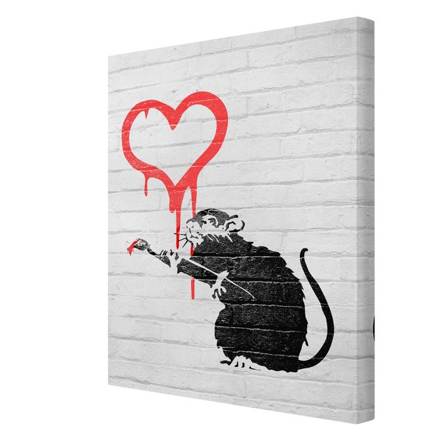 Tableaux toile Love Rat - Brandalised ft. Graffiti by Banksy