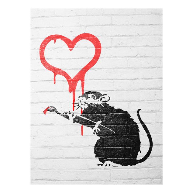 Tableau décoration Love Rat - Brandalised ft. Graffiti by Banksy