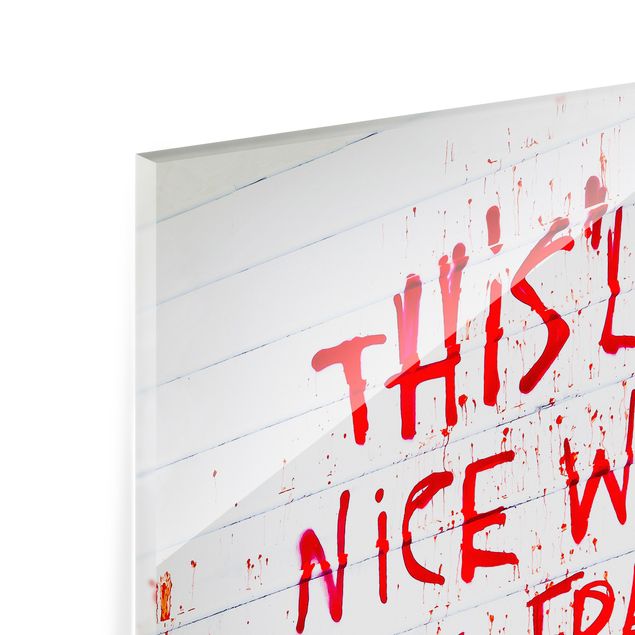 Tableau en verre - Nice When Its Framed - Brandalised ft. Graffiti by Banksy
