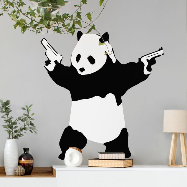Stickers muraux panda Panda With Guns - Brandalised ft. Graffiti by Banksy