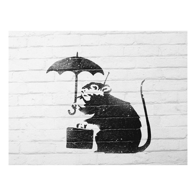 Tableaux muraux Rat With Umbrella - Brandalised ft. Graffiti by Banksy