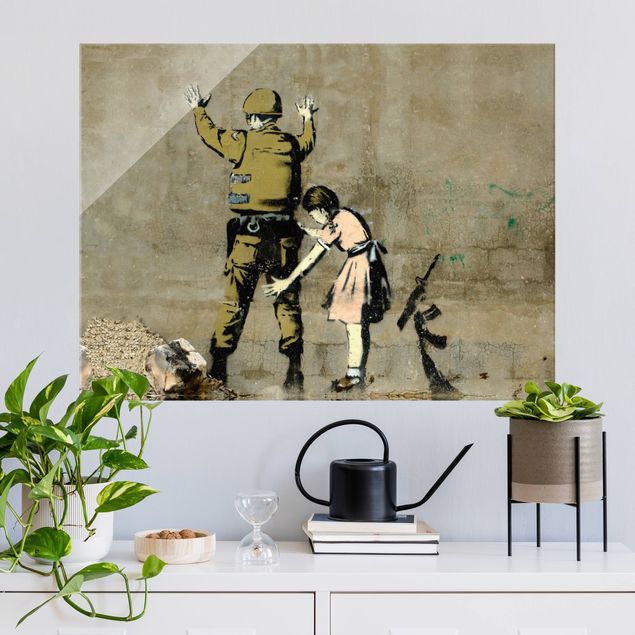 Tableau moderne Girl Frisking Soldier - Brandalised ft. Graffiti by Banksy