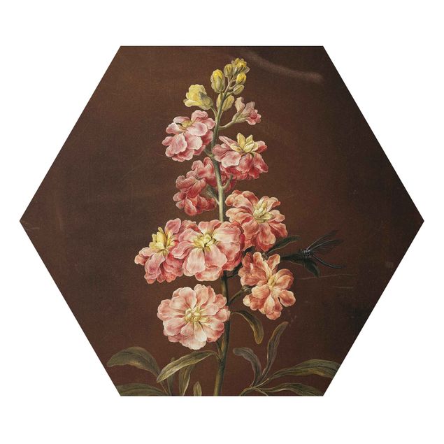 Tableau marron moderne Barbara Regina Dietzsch - A Light Pink Gillyflower