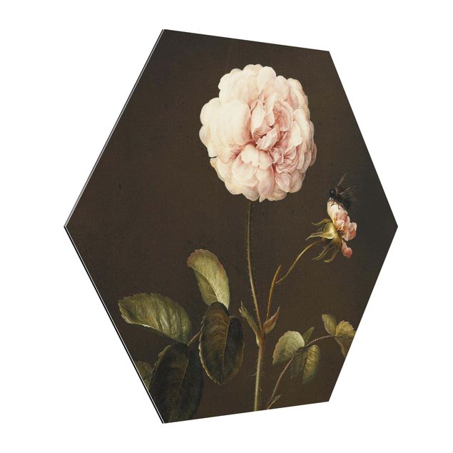 Tableaux amour Barbara Regina Dietzsch - French Rose with Bumblebee