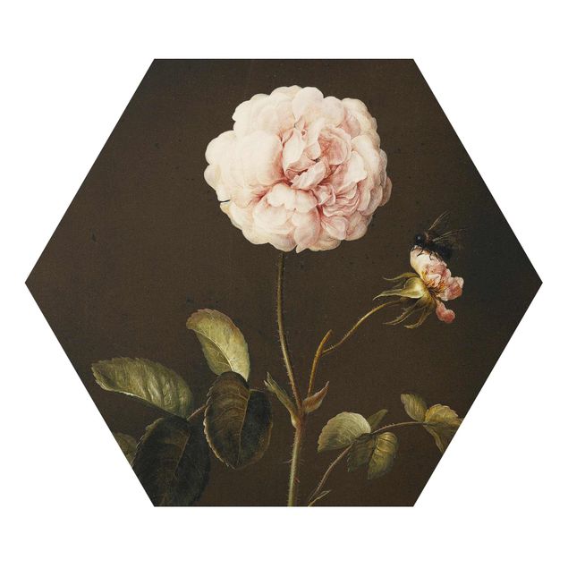 Tableaux marron Barbara Regina Dietzsch - French Rose with Bumblebee