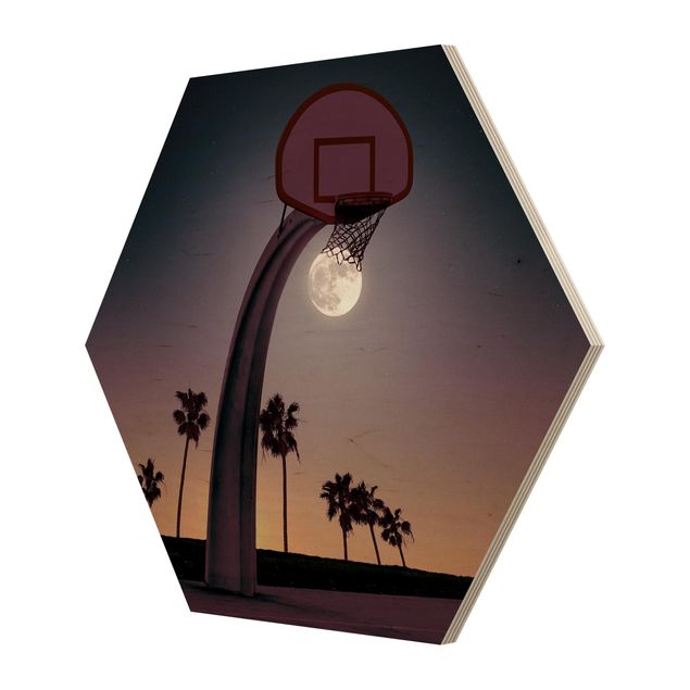 Tableau décoration Basket avec Lune