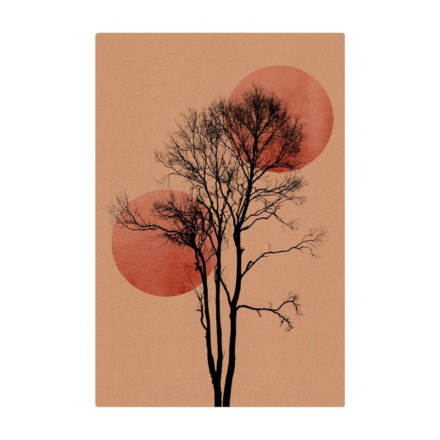 Tapis en liège - Tree in Nightsky - Format portrait 2:3