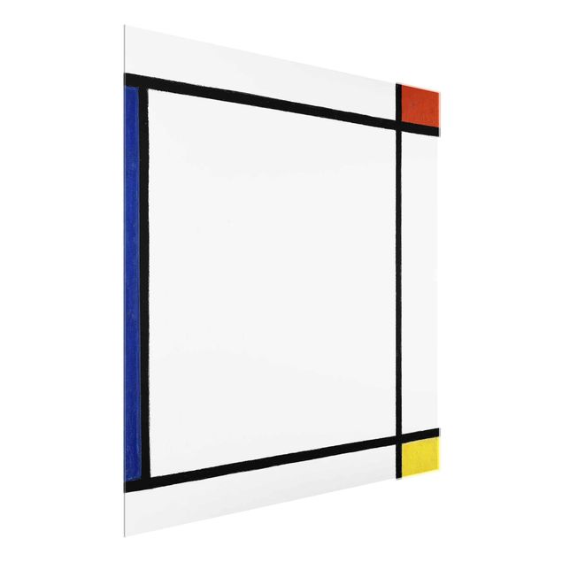 Tableau reproduction Piet Mondrian - Composition III avec rouge, jaune et bleu