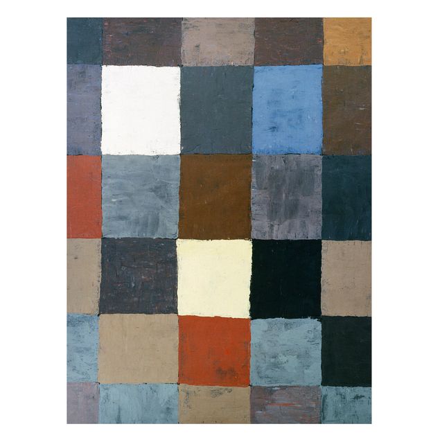 Tableau artistique Paul Klee - Tableau des couleurs (sur gris)