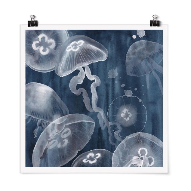 Tableau animaux Moon Jellyfish I