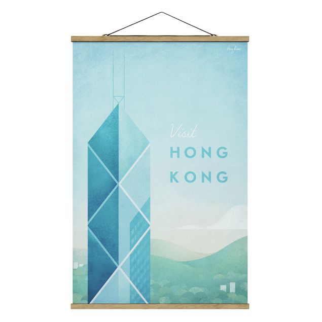 Tableau de ville Poster de voyage - Hong Kong