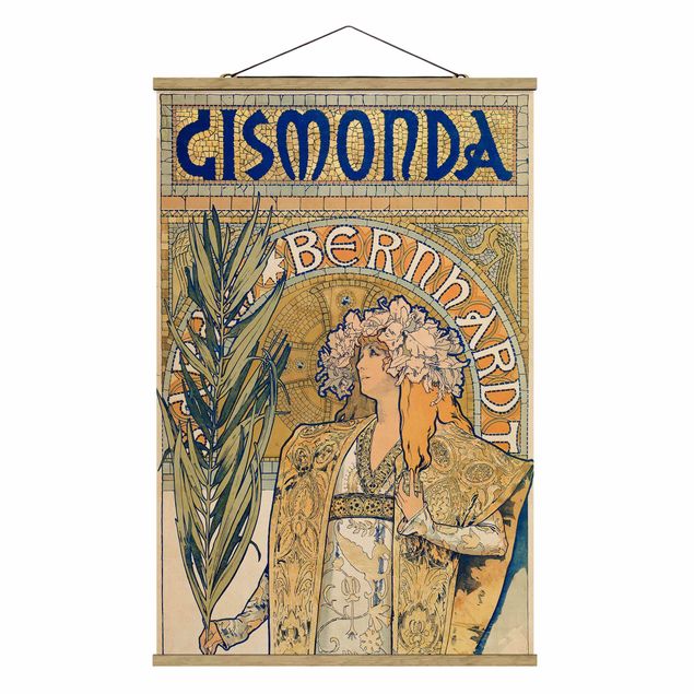 Tableaux moderne Alfons Mucha - Affiche pour la pièce Gismonda