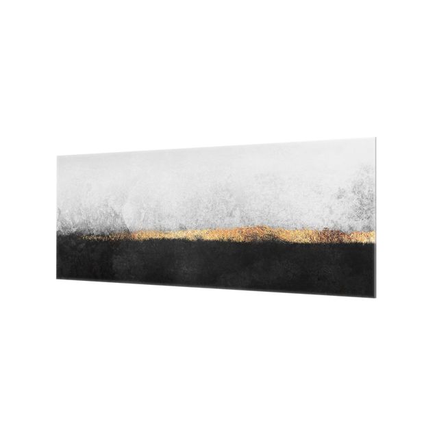 Fond de hotte - Abstract Golden Horizon Black And White