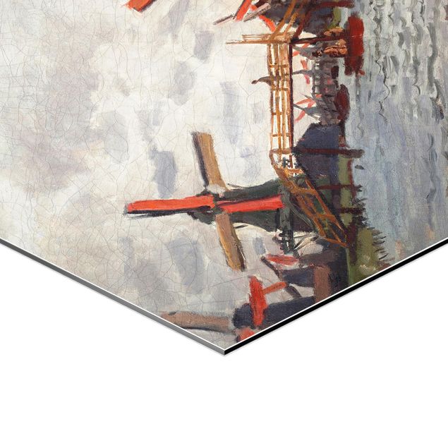 Tableaux muraux Claude Monet - Moulins à vent à Westzijderveld près de Zaandam