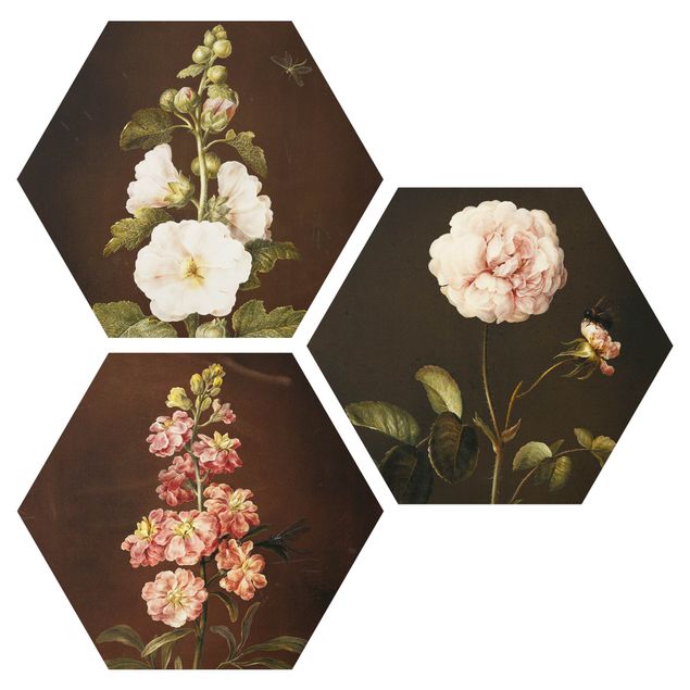 tableaux floraux Barbara Regina Dietzsch - Roses et Levkkoje