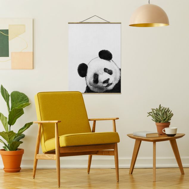 Tableau ours Illustration Panda Dessin Noir Et Blanc