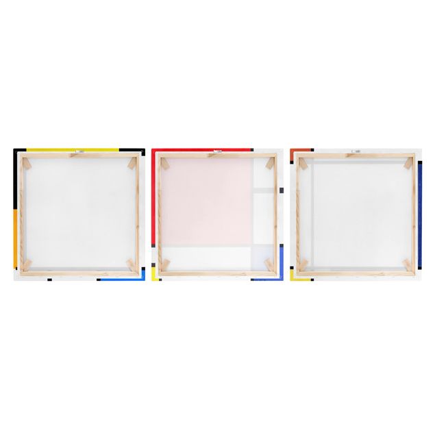 Tableaux abstraits Piet Mondrian - Compositions carrées