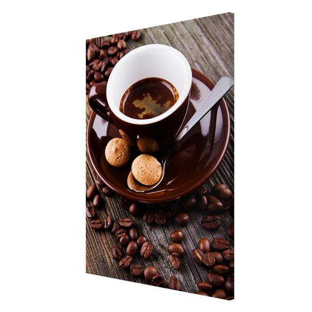Tableau reproduction Tasses à café avec grains de café