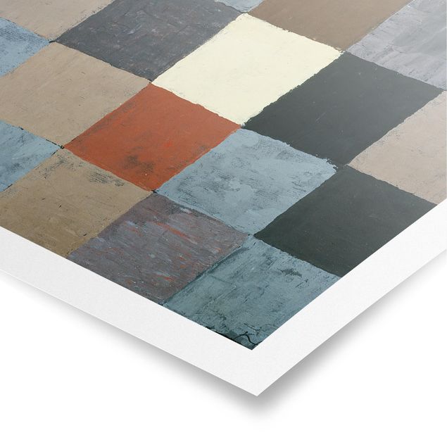 Tableaux dessins Paul Klee - Tableau des couleurs (sur gris)