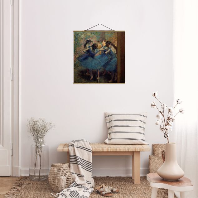 Toile impressionniste Edgar Degas - Danseurs bleus