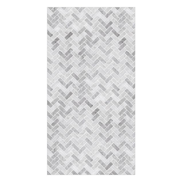 Revêtement mural de douche - Marble Fish Bone Tiles - Medium Grey