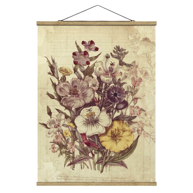 Tableau floral Vintage Letter Bouquet