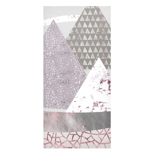 Tableau montagne Paysage abstrait de montagne motif pastel