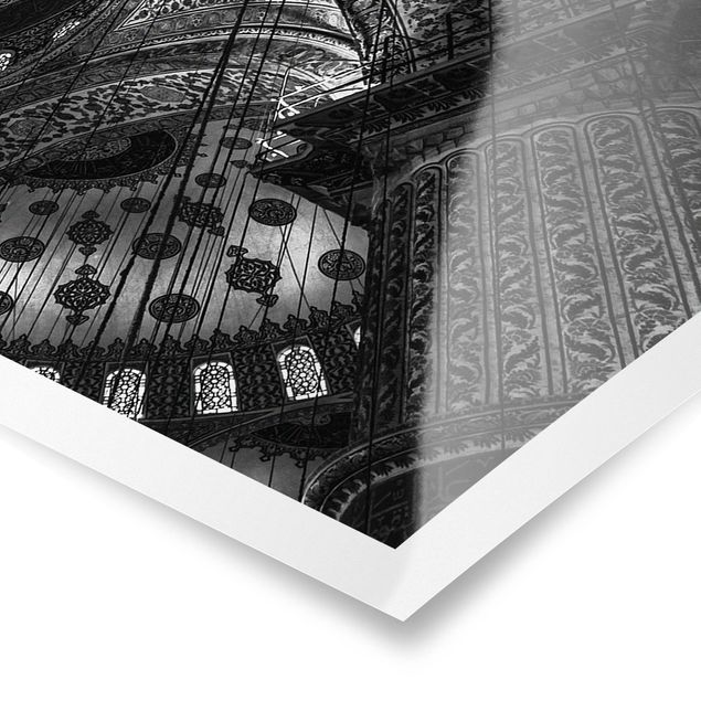 Tableaux noir et blanc Les dômes de la mosquée bleue