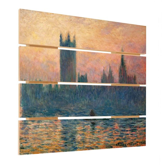 Tableaux Claude Monet - Coucher de soleil à Londres