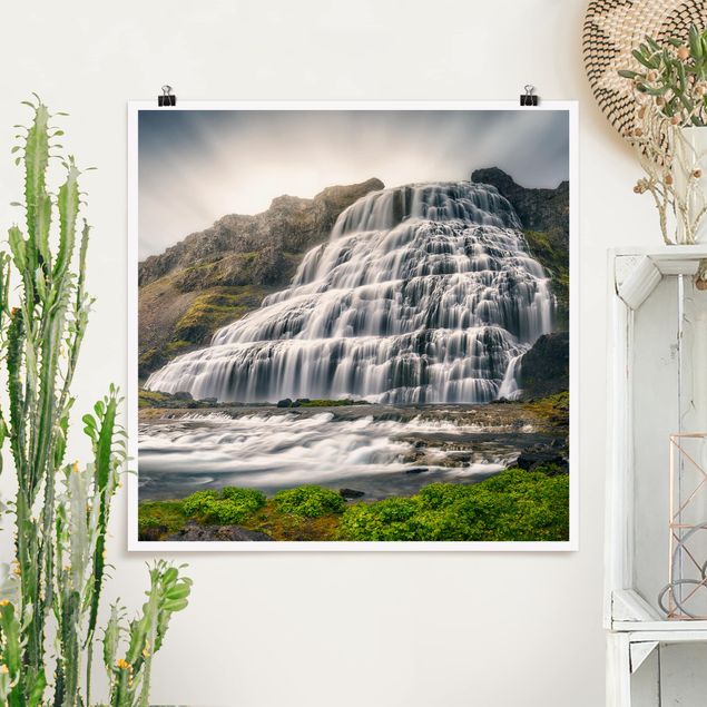 Tableau paysage Dynjandi Waterfall
