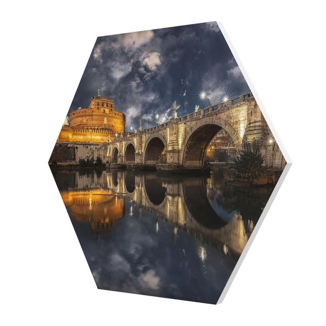 Tableau bleu Ponte Sant'Angelo à Rome