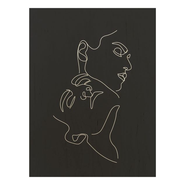 Tableau Line Art Line Art Femme Visages Noirs