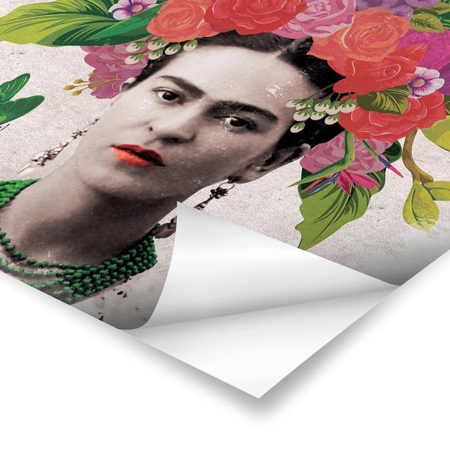 Frida Kahlo tableau Frida Kahlo - Portrait de fleurs