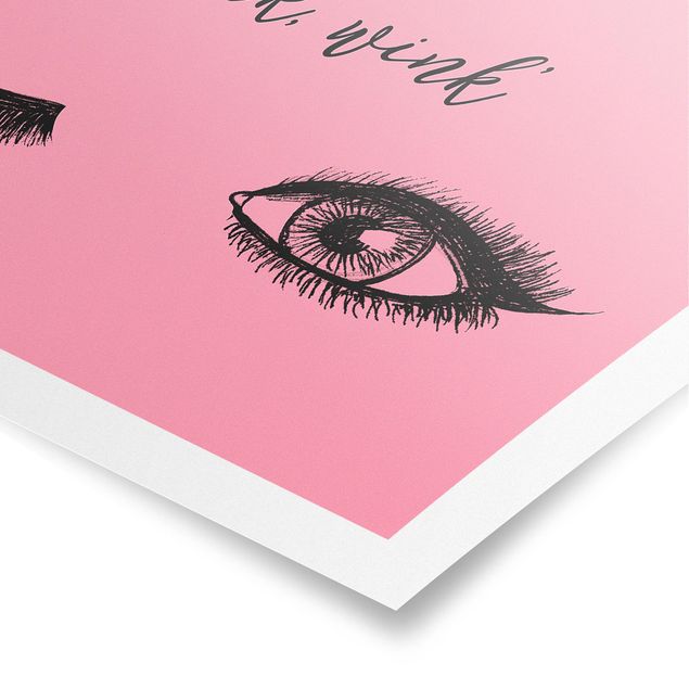 Tableaux rose Eyelashes Chat - Wink