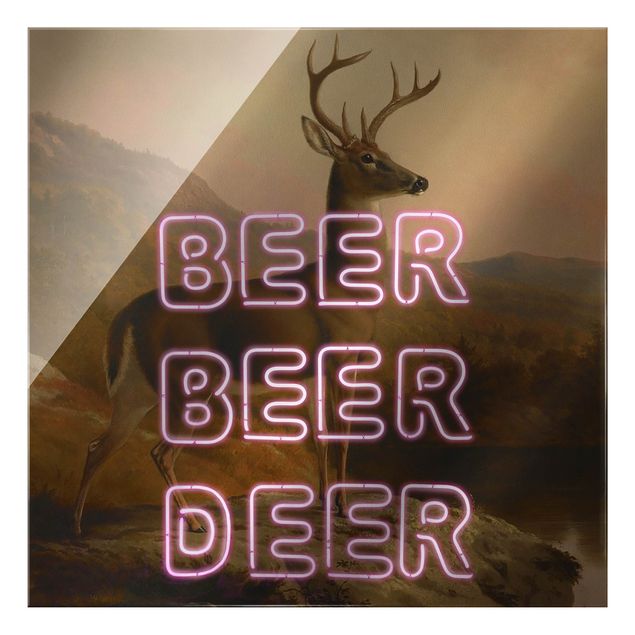 Tableau marron Beer Beer Deer