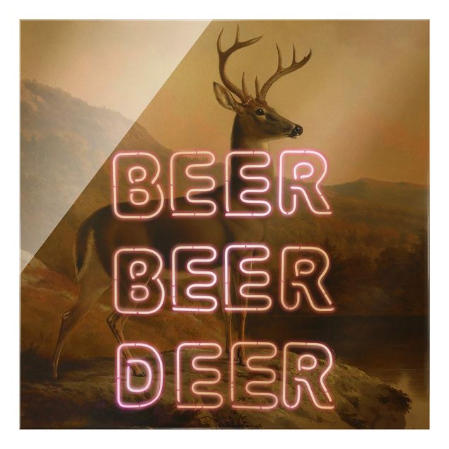Tableau marron Beer Beer Deer