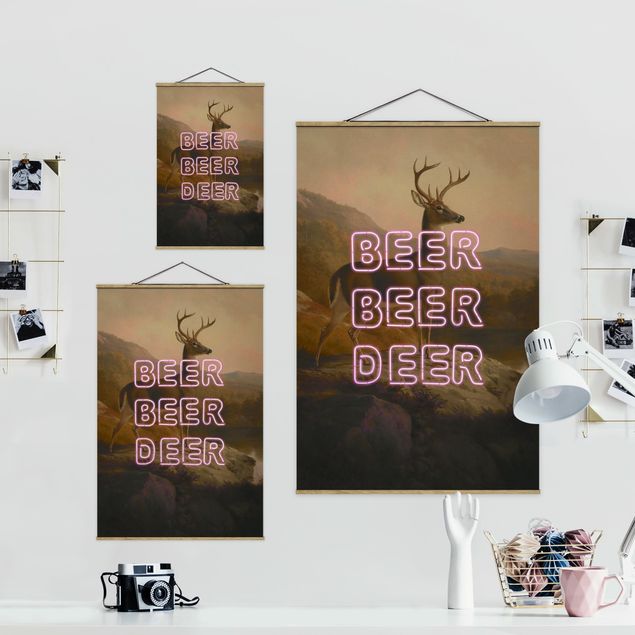 Tableaux marron Beer Beer Deer