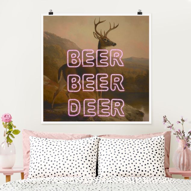 Tableaux cerfs Beer Beer Deer