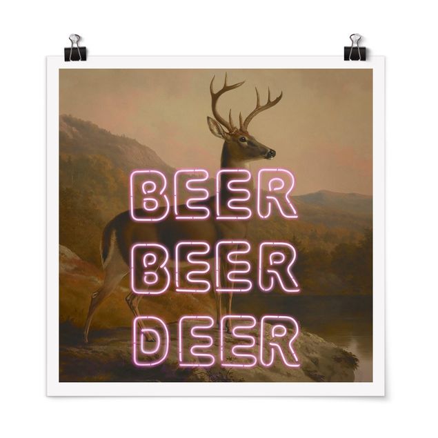 Poster animaux Beer Beer Deer